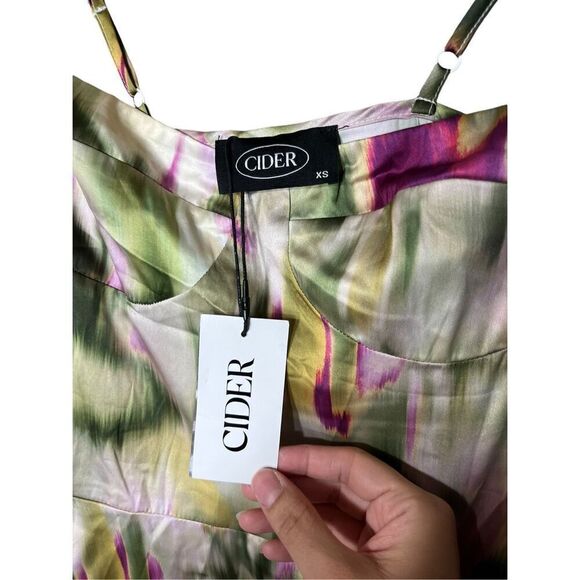 Cider Illusions Ruched Midi Dress Size XS NWT - Picture 7 of 11